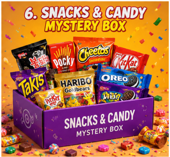 🍭 Snacks & Candy Mystery Boxes