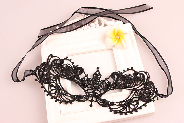 Black Lace Mystery Half Face Blindfold Jewelry