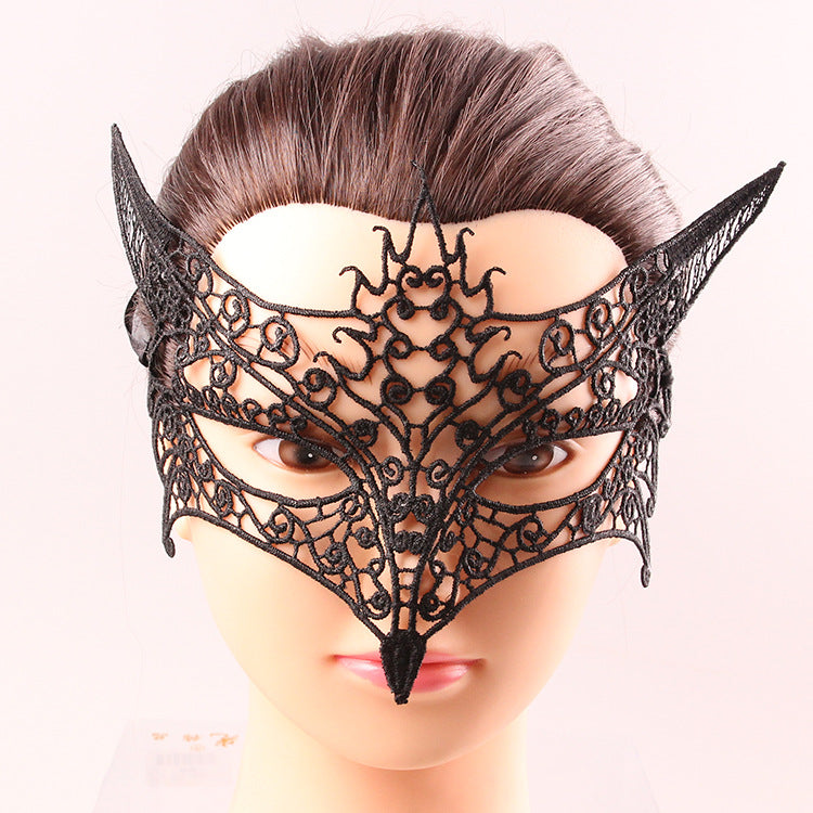 Black Lace Mystery Half Face Blindfold Jewelry