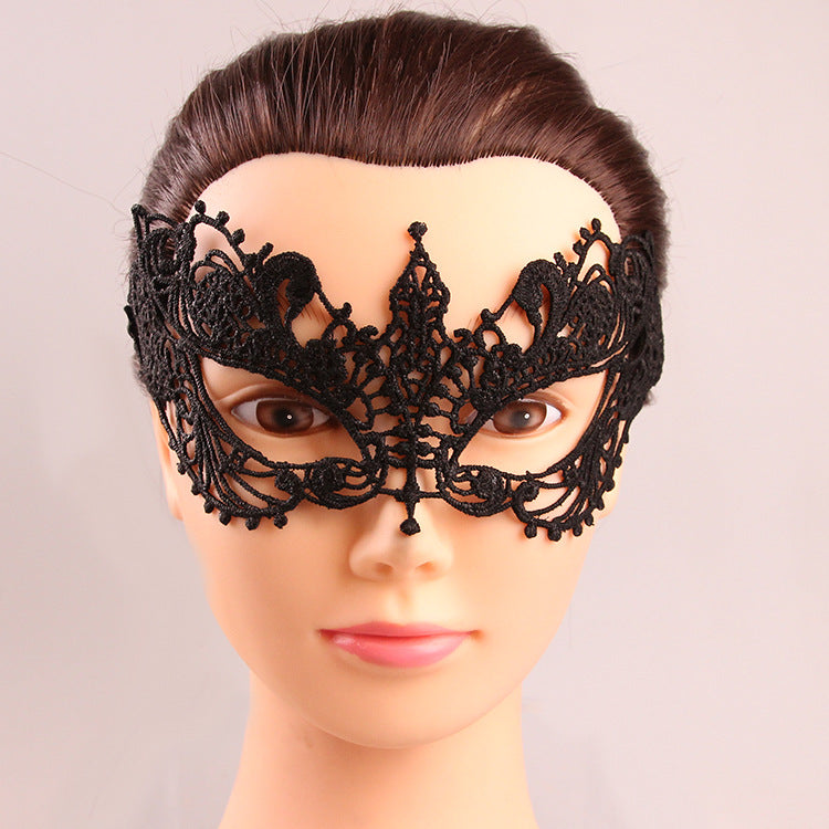 Black Lace Mystery Half Face Blindfold Jewelry
