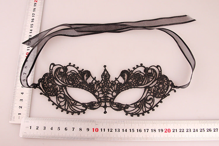 Black Lace Mystery Half Face Blindfold Jewelry