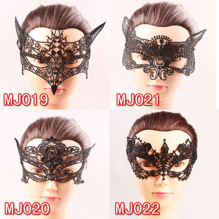 Black Lace Mystery Half Face Blindfold Jewelry