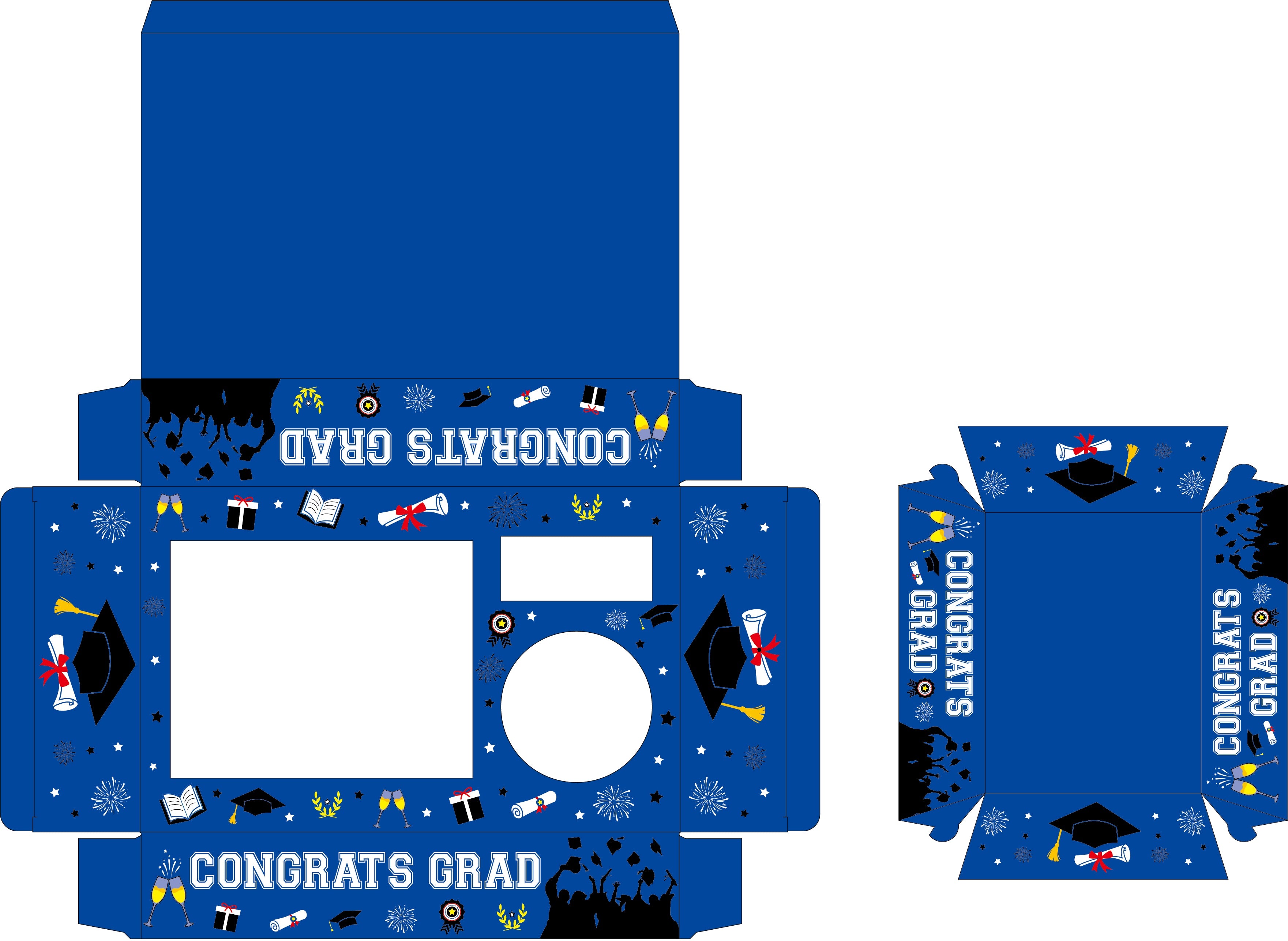 36 Pcs Graduation Movie Night Snack Trays Graduation Dessert Plates Candy Popcorn French Fries Graduation Movie Boxes For Snacks Tray Party Supplies