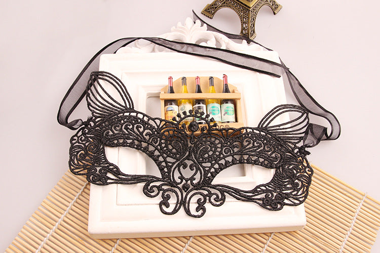 Black Lace Mystery Half Face Blindfold Jewelry